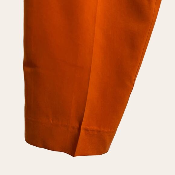 Real Clothes Saks Fifth Avenue Orange Silk Wide Leg Pants Size L - Picture 4 of 7